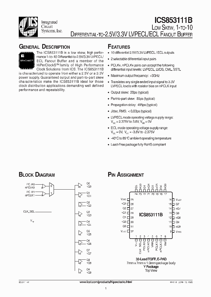 ICS853111B_315339.PDF Datasheet