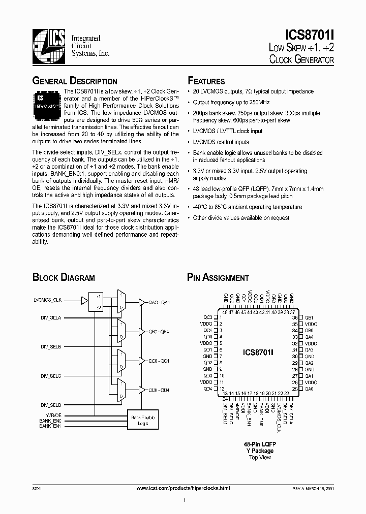 ICS8701CYIT_373383.PDF Datasheet