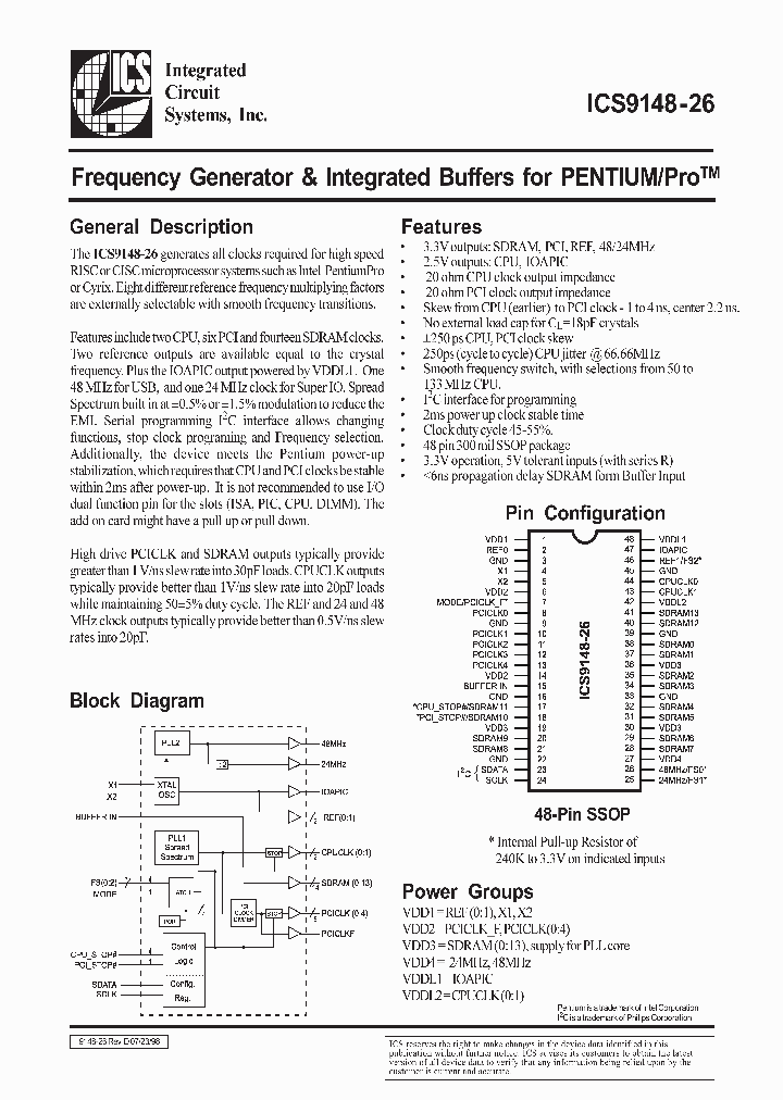 ICS9148-26_90831.PDF Datasheet