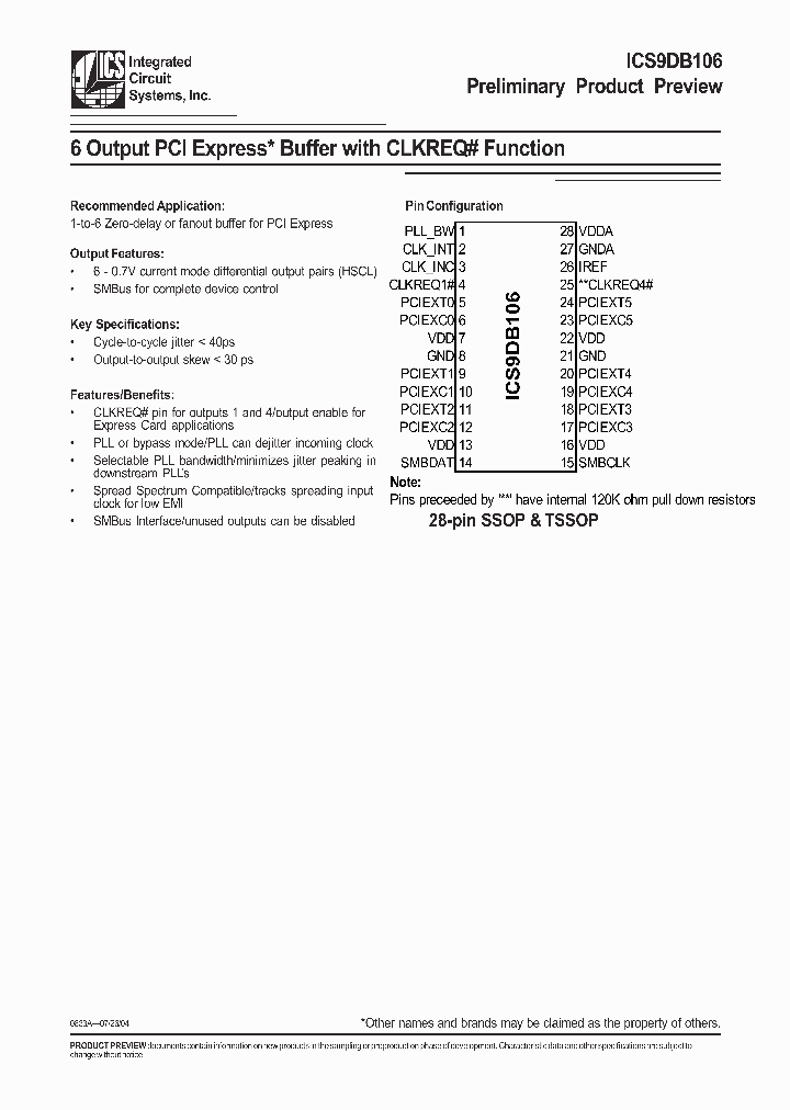 ICS9DB106_322878.PDF Datasheet