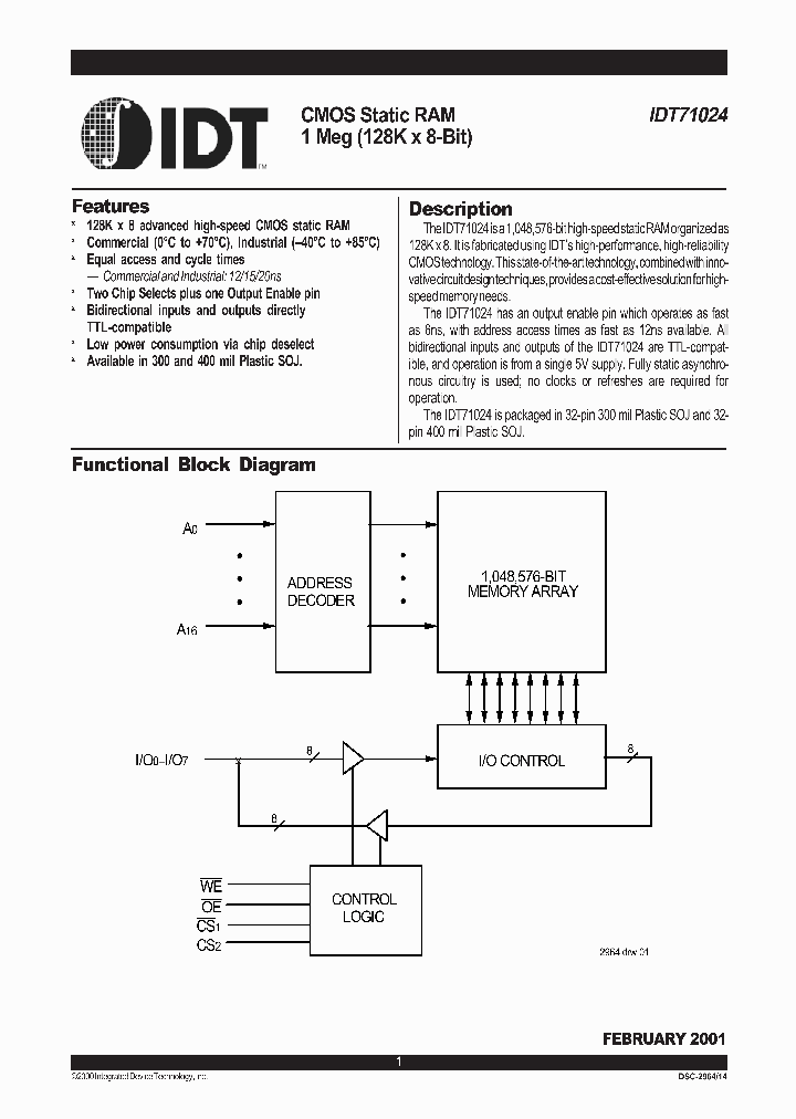 IDT71024_319399.PDF Datasheet
