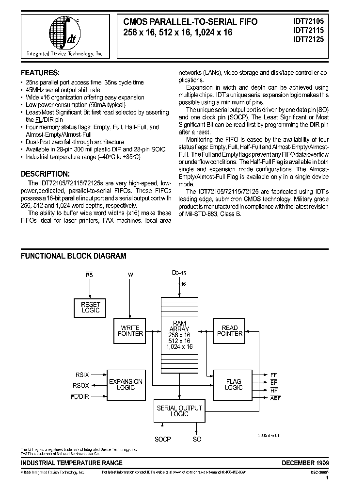 IDT72105_259681.PDF Datasheet