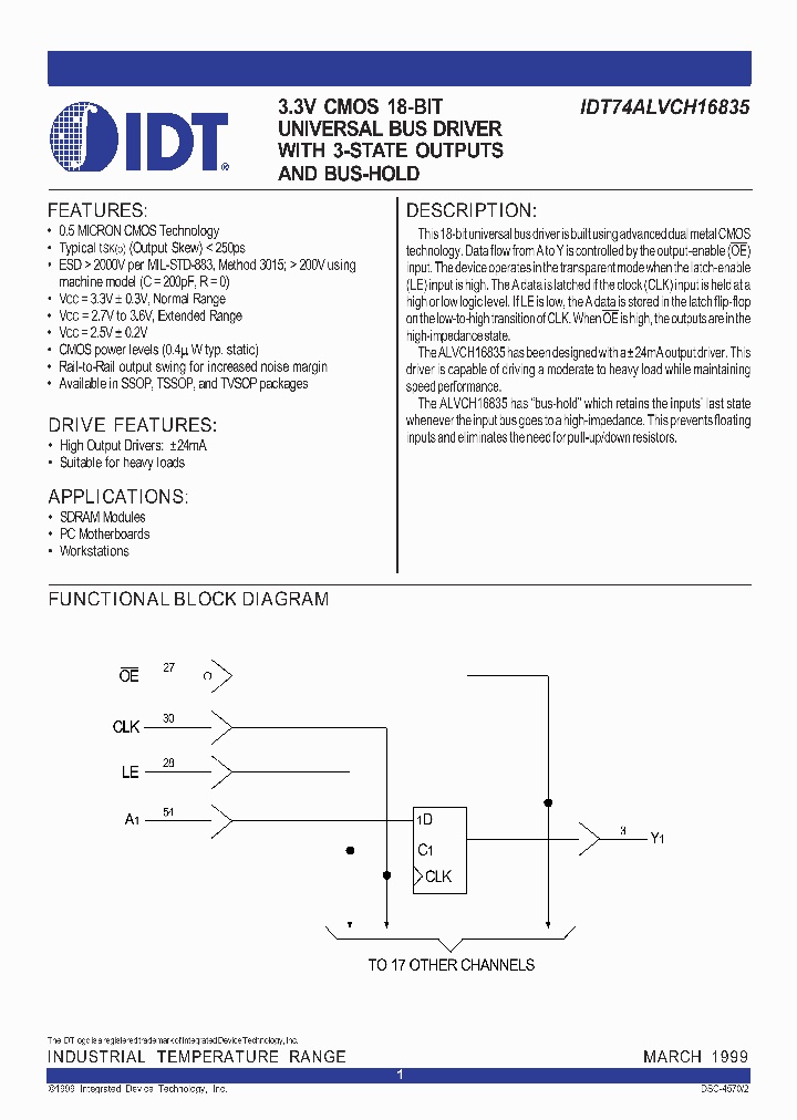 IDT74ALVCH16835_355672.PDF Datasheet
