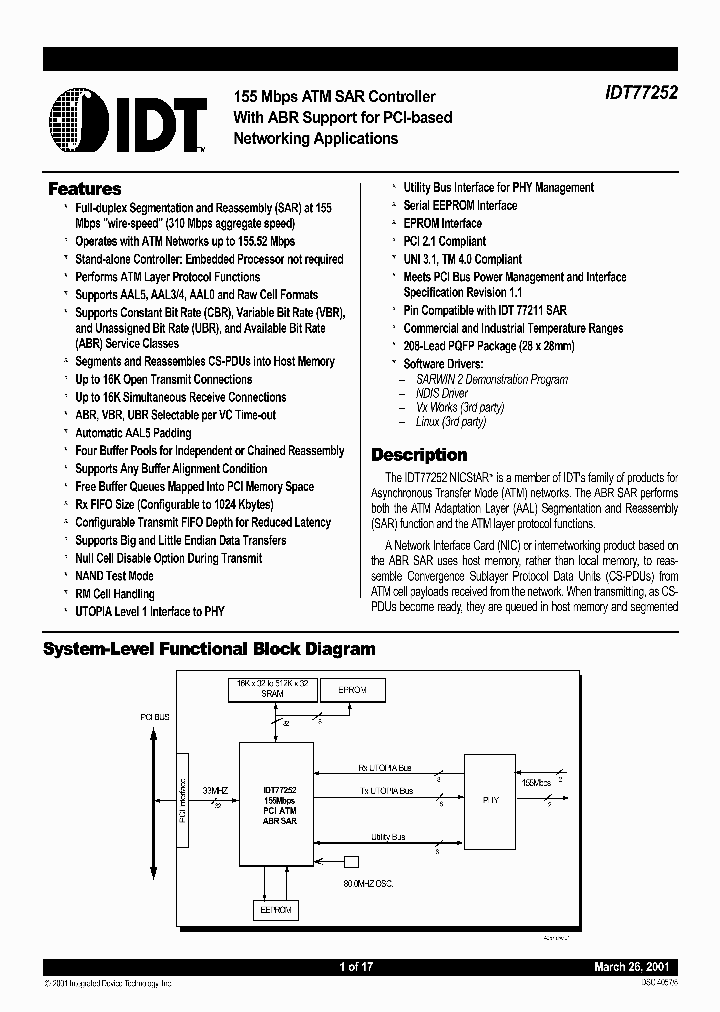 IDT77252_346793.PDF Datasheet