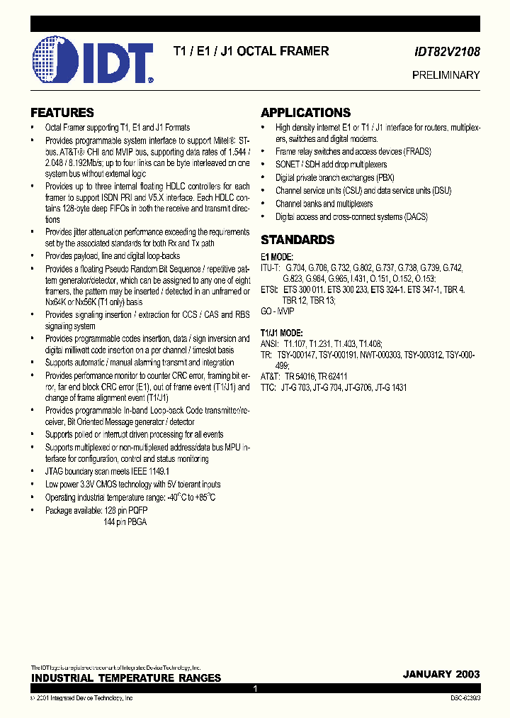IDT82V2108_333856.PDF Datasheet