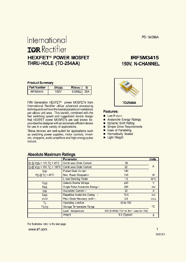 IRF5M3415_306352.PDF Datasheet
