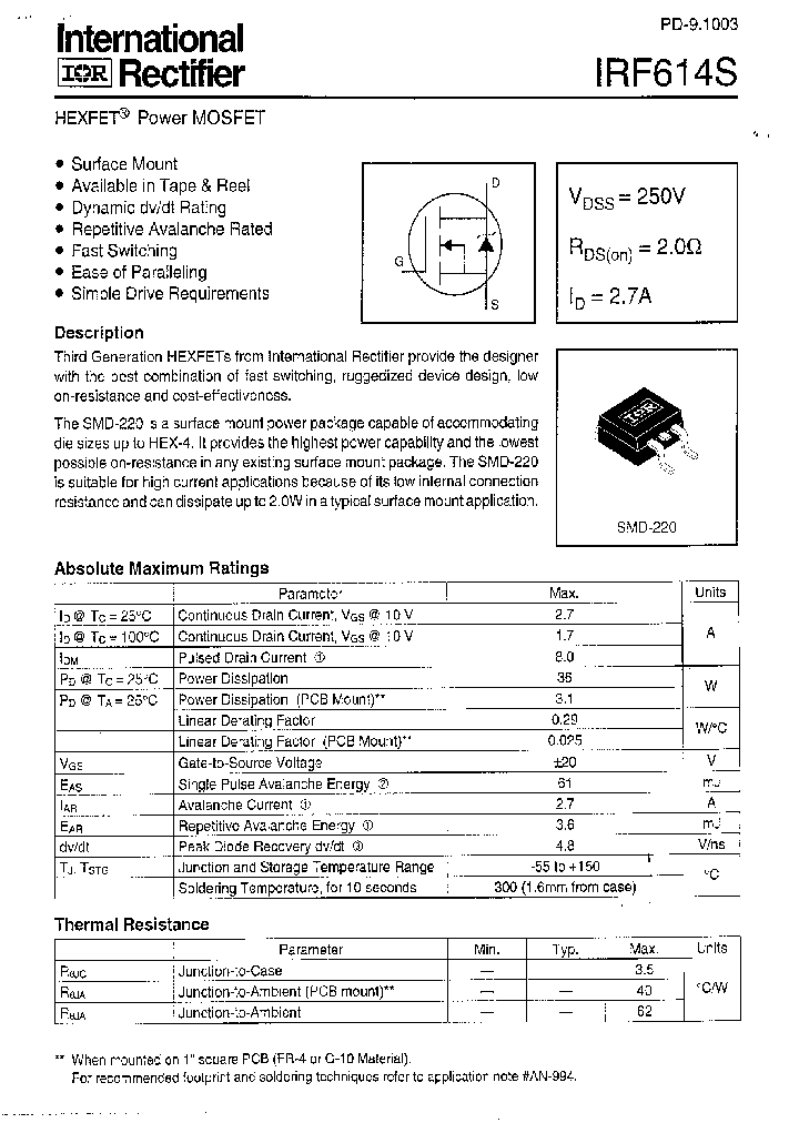 IRF614S_203342.PDF Datasheet