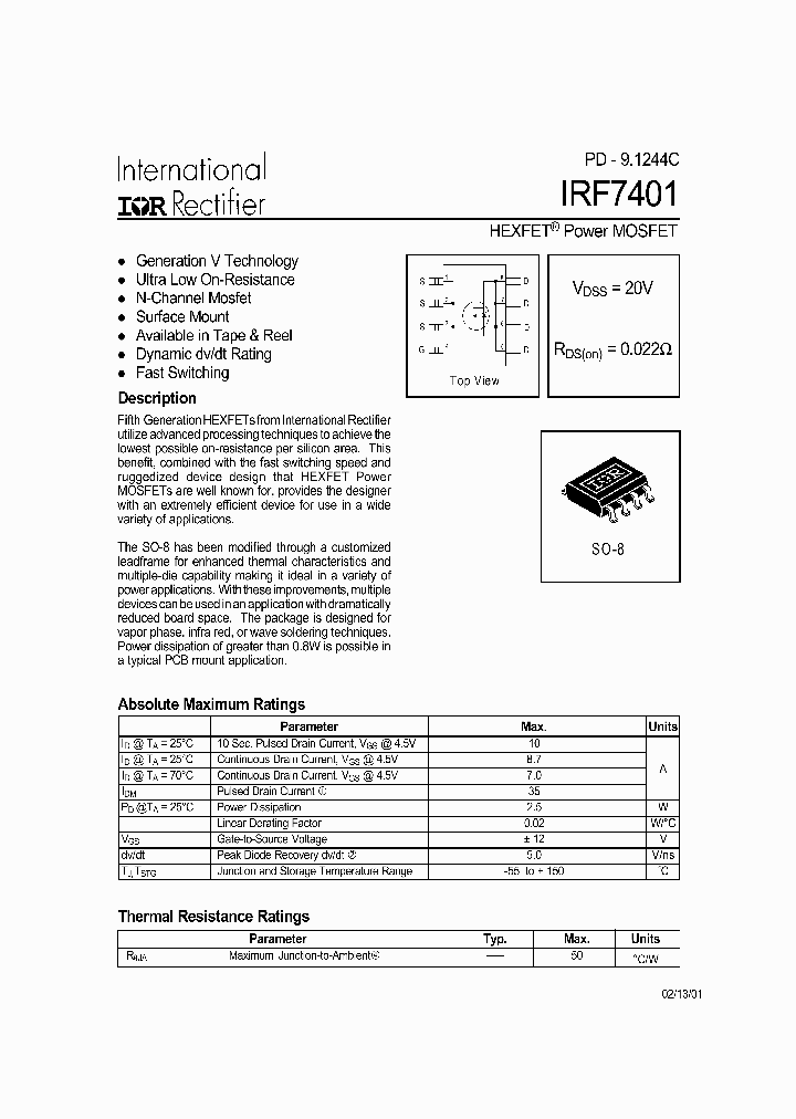 IRF7401_26172.PDF Datasheet
