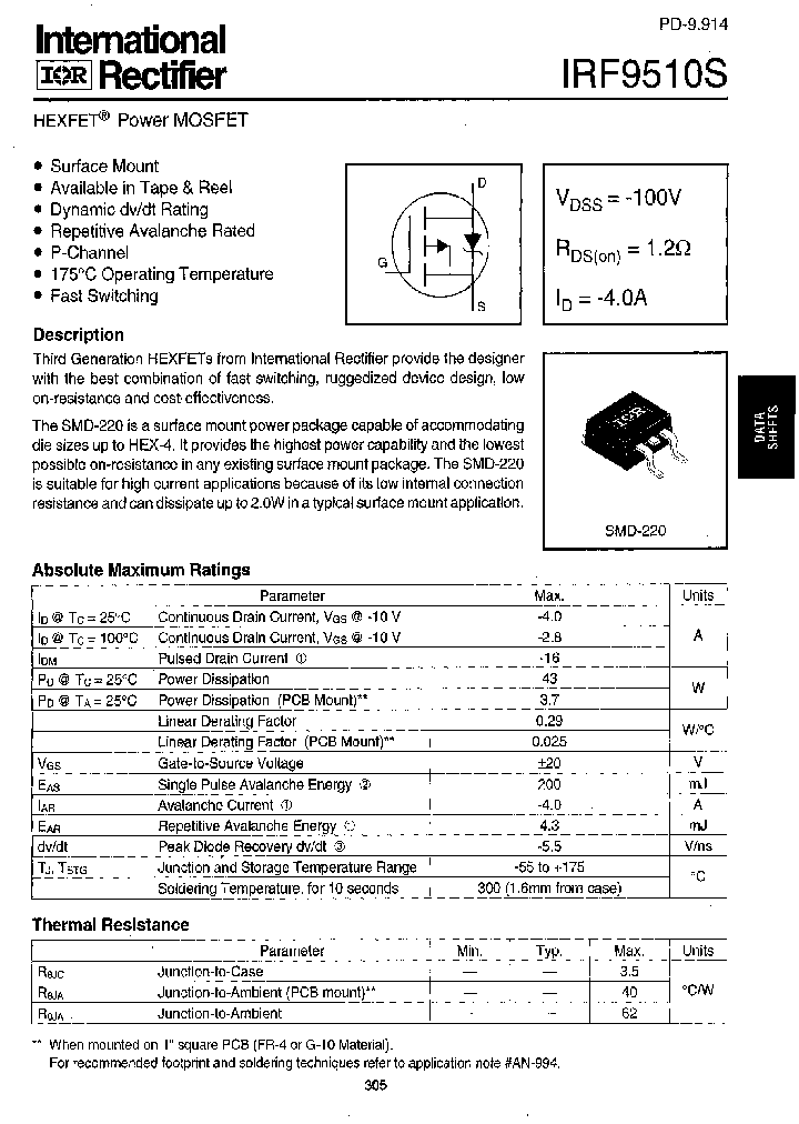 IRF9510S_5917.PDF Datasheet