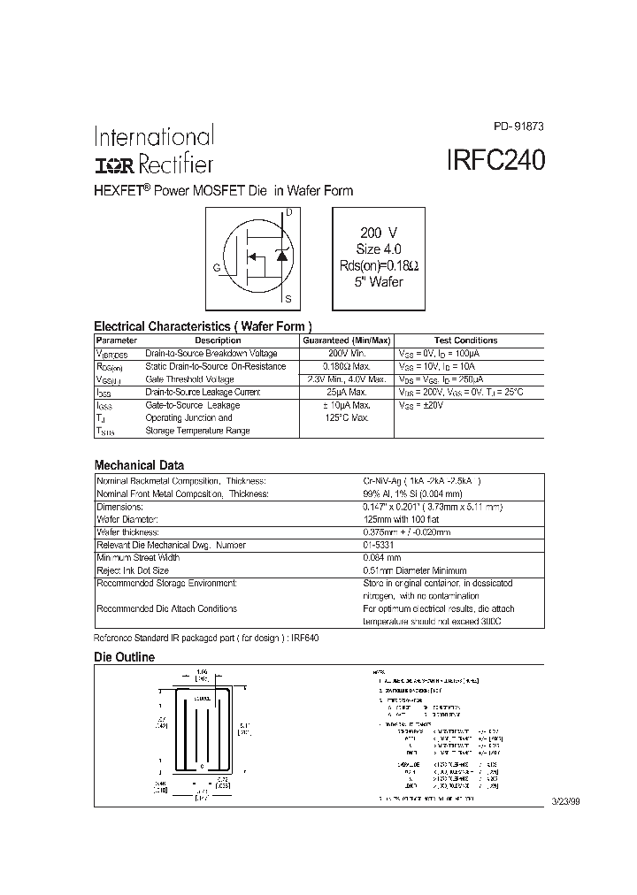 IRFC240_310634.PDF Datasheet