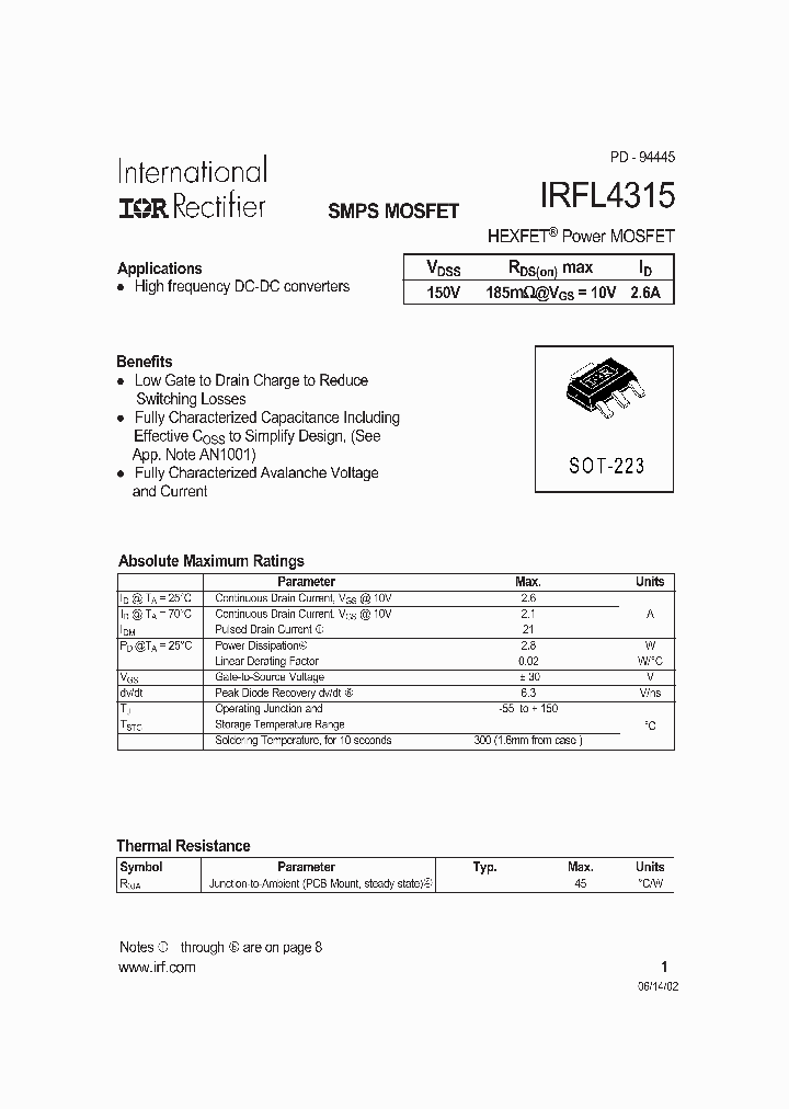 IRFL4315_360258.PDF Datasheet
