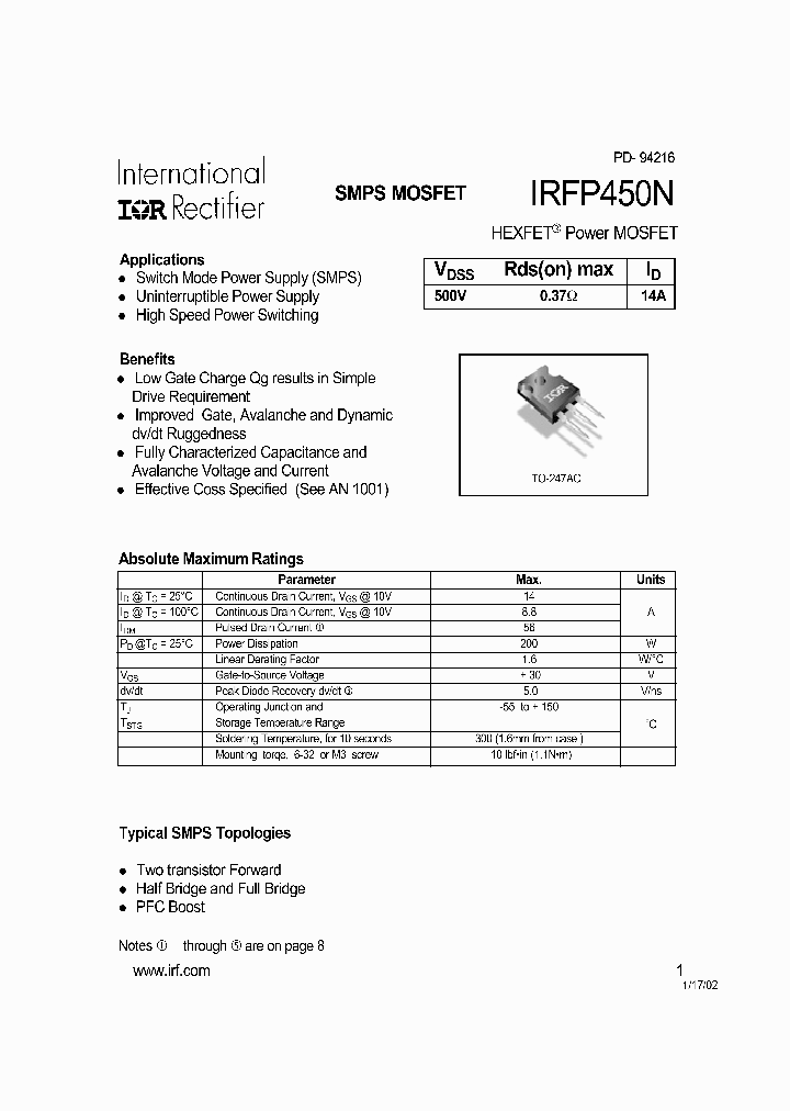 IRFP450N_348002.PDF Datasheet