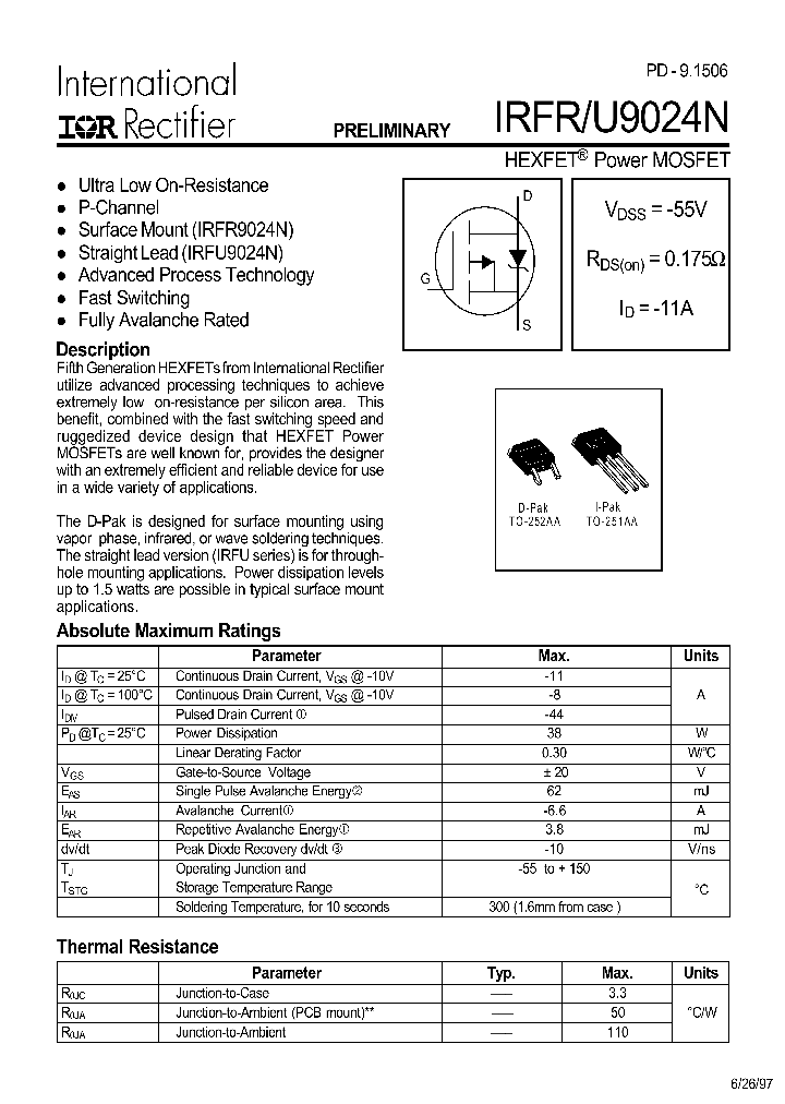 IRFR9024N_179578.PDF Datasheet