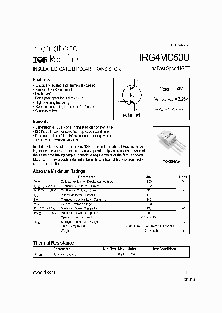 IRG4MC50U_351119.PDF Datasheet