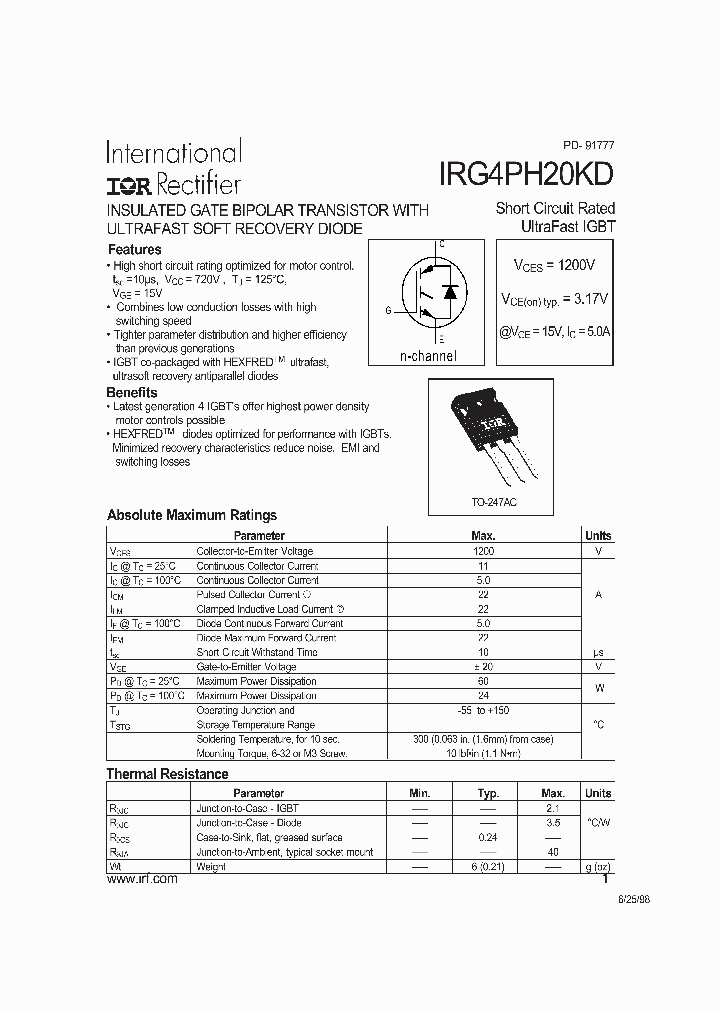 IRG4PH20KD_354855.PDF Datasheet