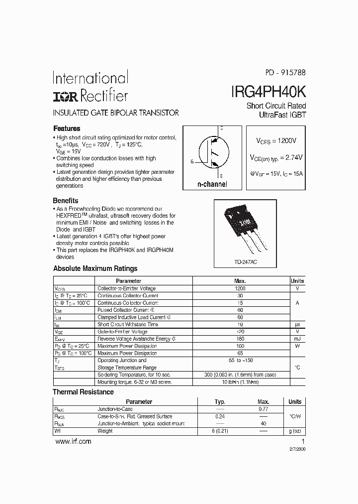 IRG4PH40K_324932.PDF Datasheet