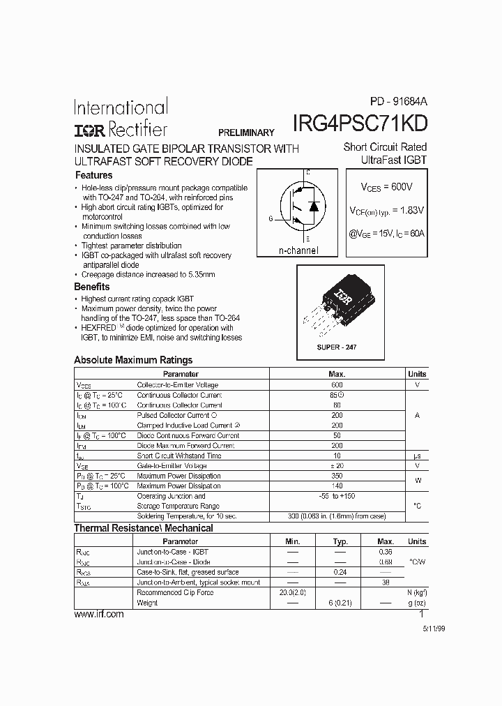 IRG4PSC71KD_322612.PDF Datasheet