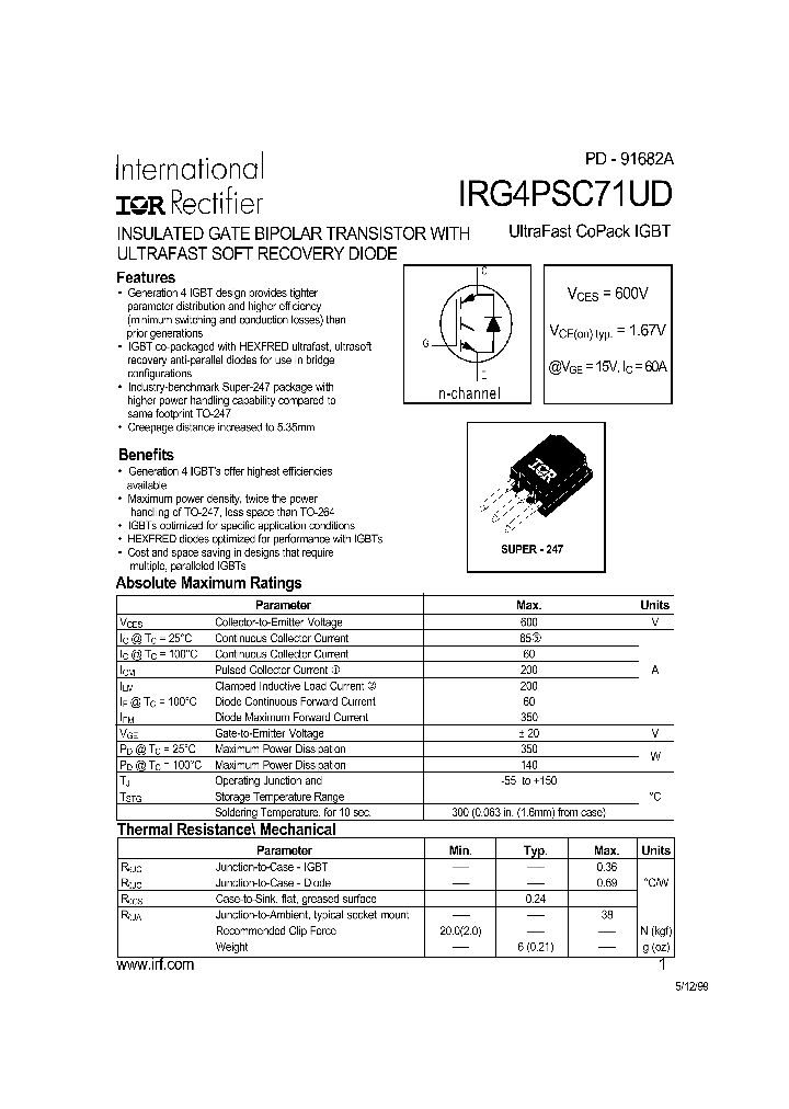 IRG4PSC71UD_322610.PDF Datasheet