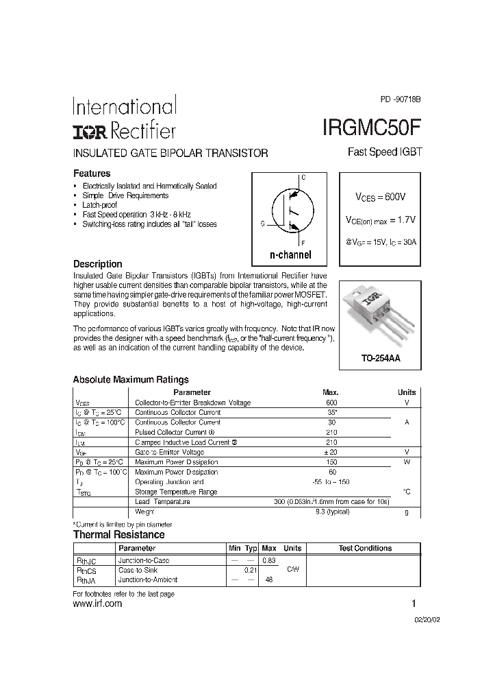 IRGMC50F_351118.PDF Datasheet