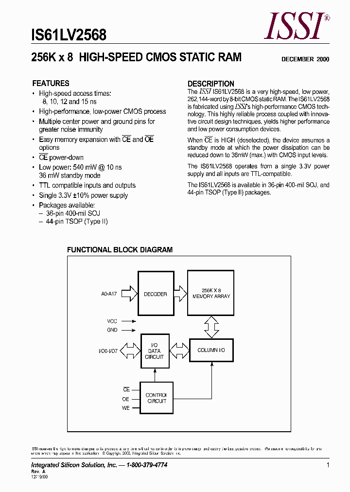 IS61LV2568-8T_358598.PDF Datasheet