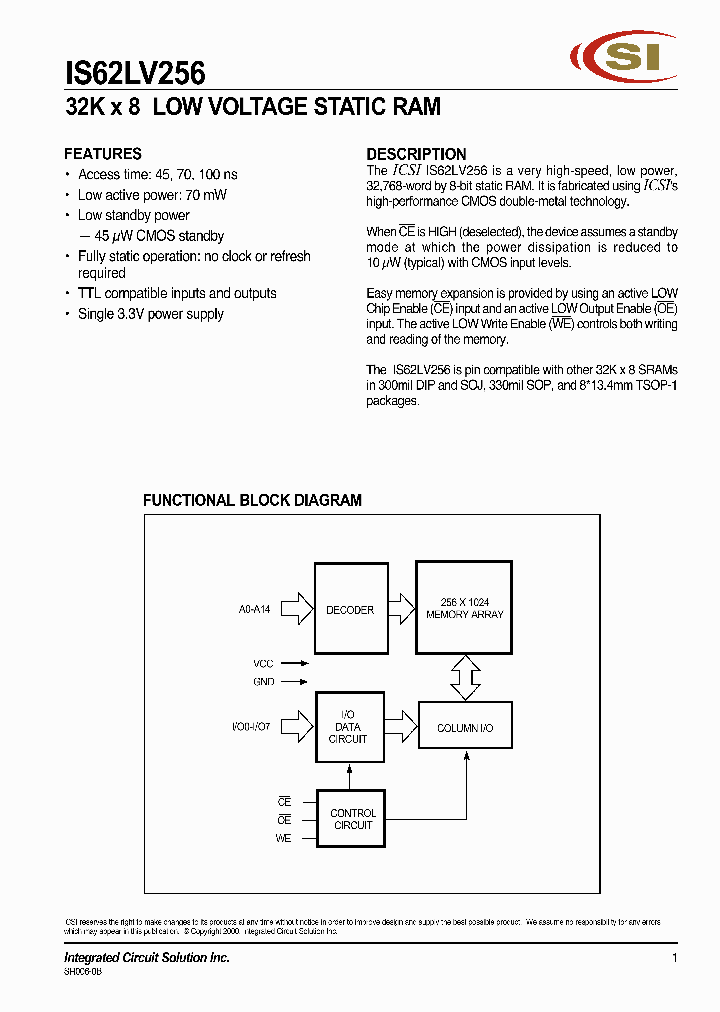 IS62LV256_341236.PDF Datasheet