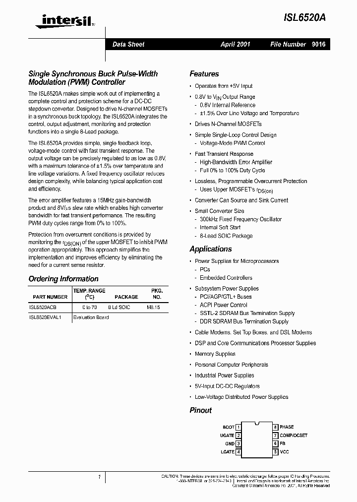 ISL6520ACB_202522.PDF Datasheet