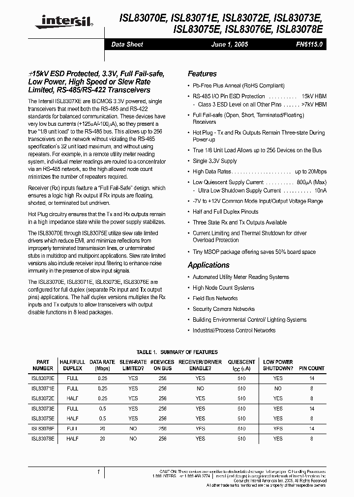 ISL83078E_296701.PDF Datasheet