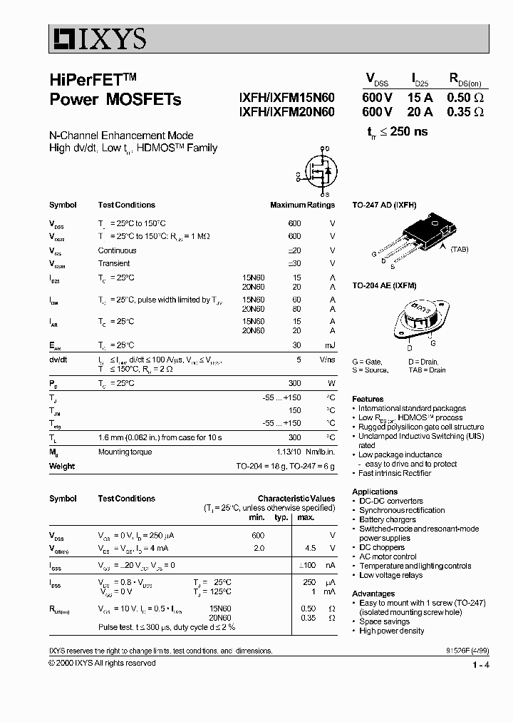 IXFH20N60_372627.PDF Datasheet