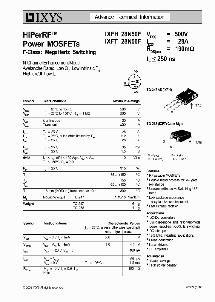 IXFT28N50F_189278.PDF Datasheet