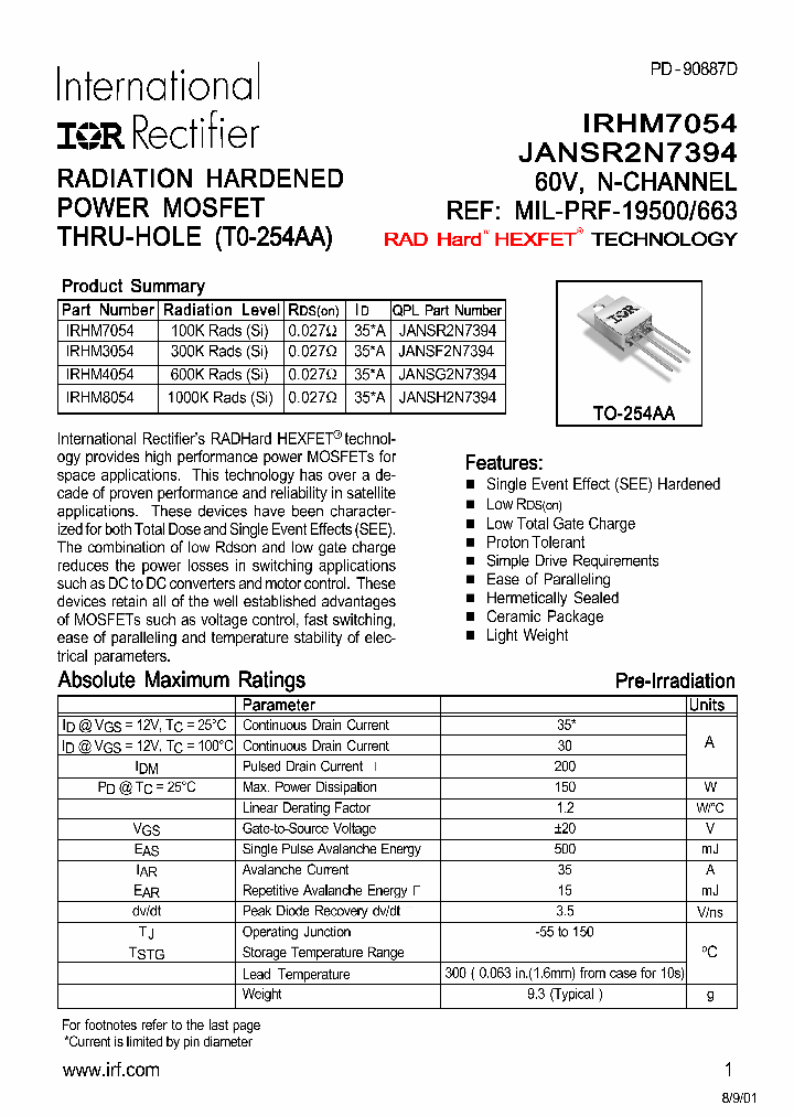 IRHM7054_290576.PDF Datasheet