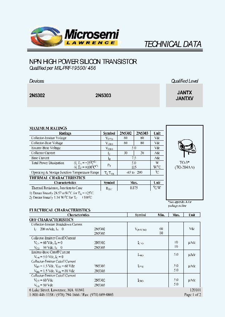 JANTX2N5302_374032.PDF Datasheet