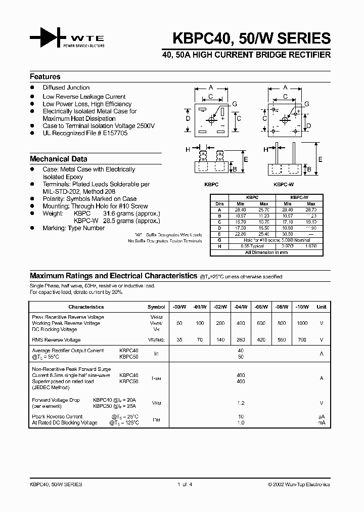 KBPC4004_159971.PDF Datasheet