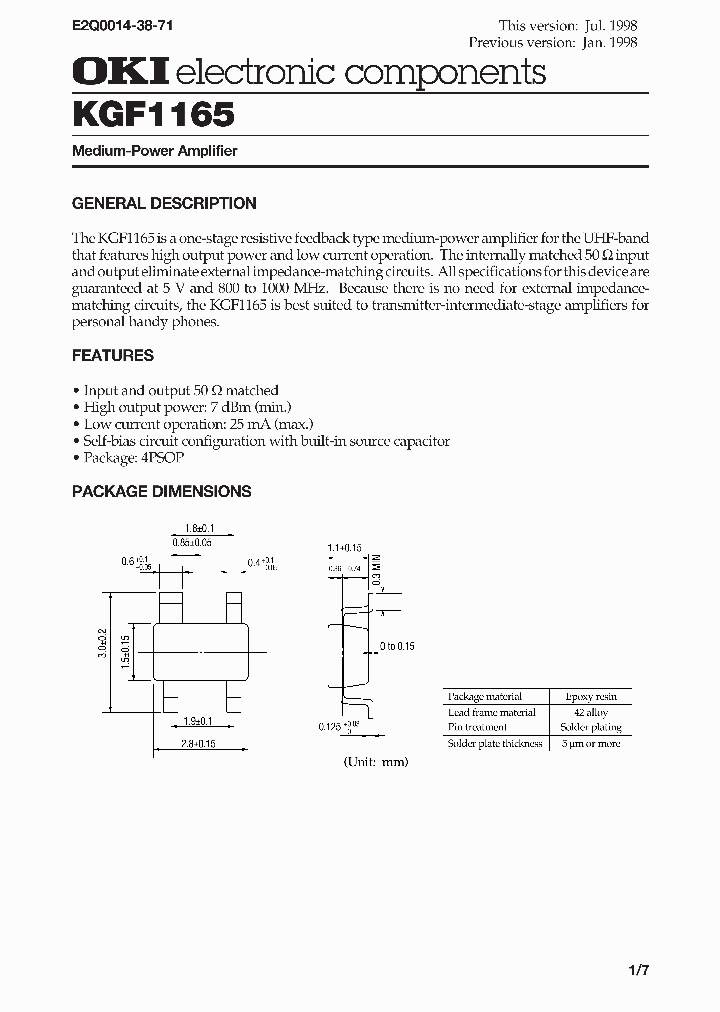 KGF1165_331276.PDF Datasheet