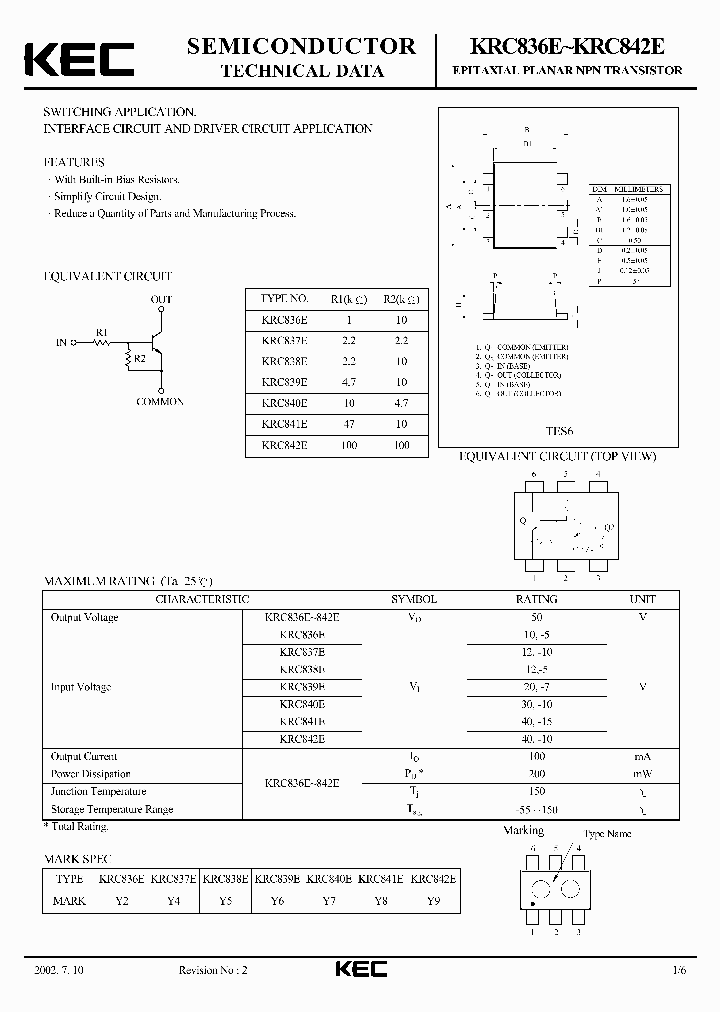 KRC842E_254960.PDF Datasheet