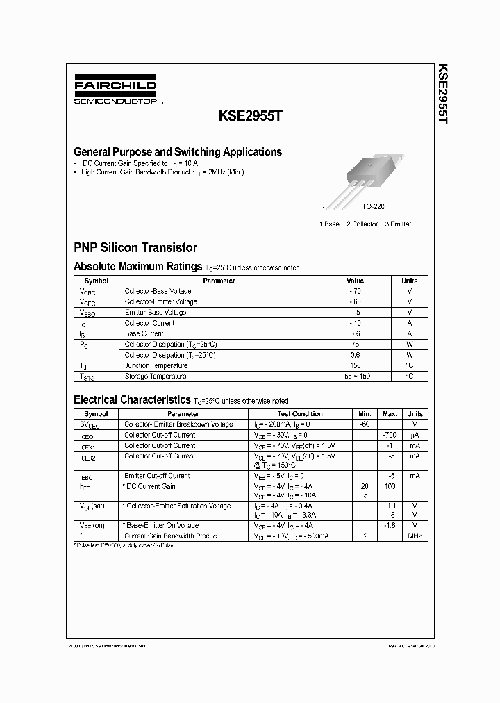 KSE2955T_355848.PDF Datasheet