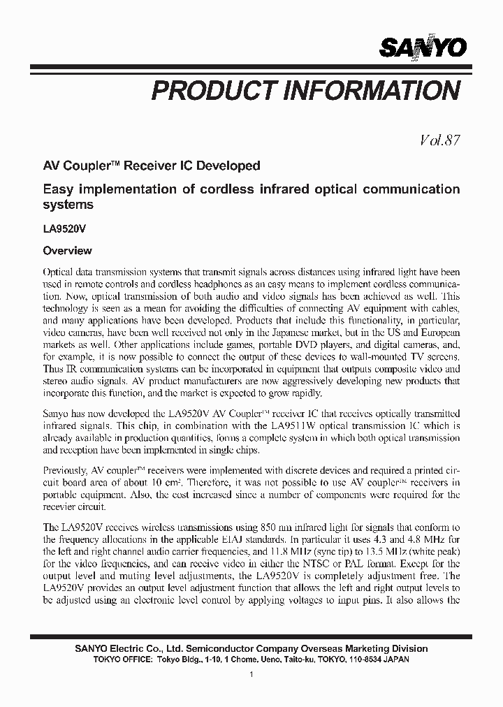 LA9520V_201377.PDF Datasheet