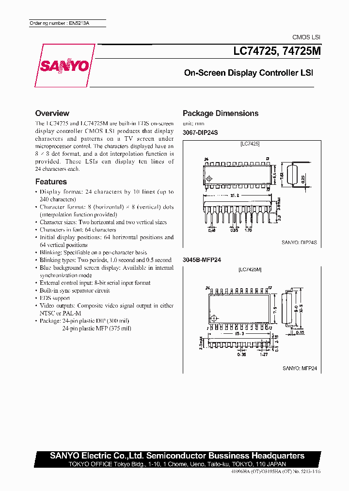 LC74725_27868.PDF Datasheet