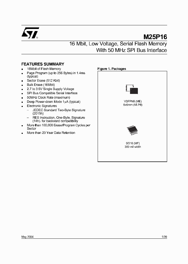 M25P16-VMF_257160.PDF Datasheet