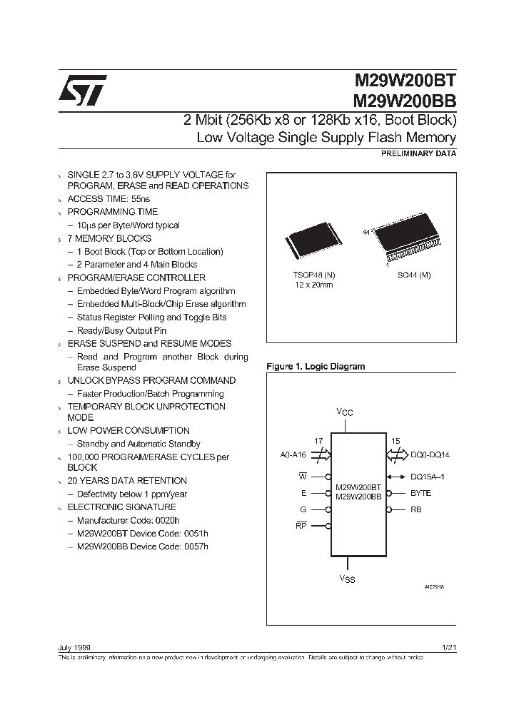 M29W200BB_378753.PDF Datasheet