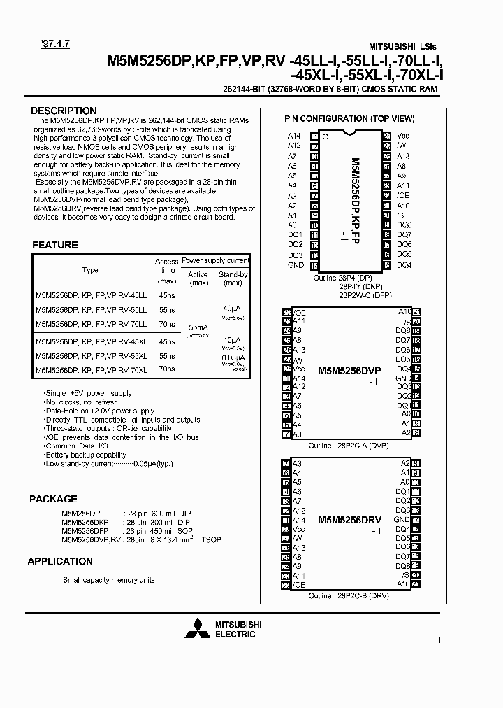 M5M5256DP-45LL-1_87476.PDF Datasheet