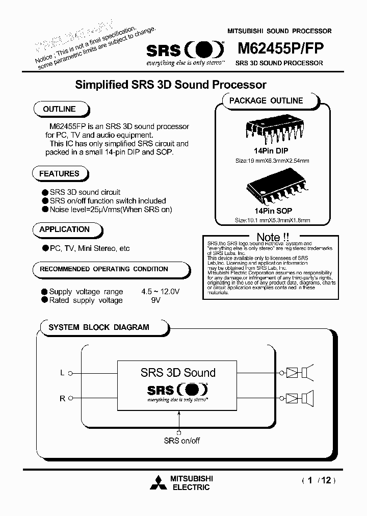 M62455FP_255199.PDF Datasheet