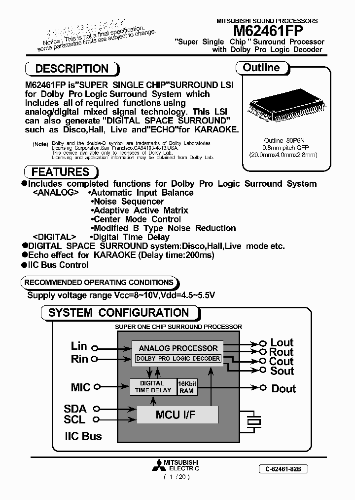 M62461FP_382152.PDF Datasheet