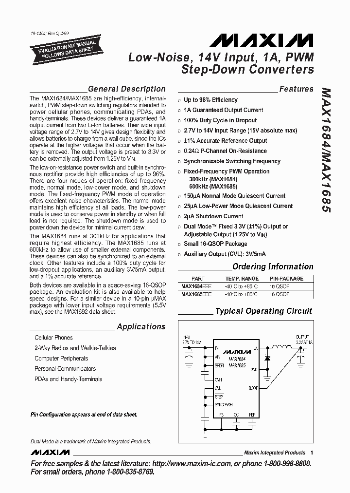 MAX1684_98017.PDF Datasheet