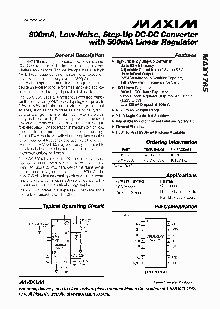 MAX1765_336172.PDF Datasheet