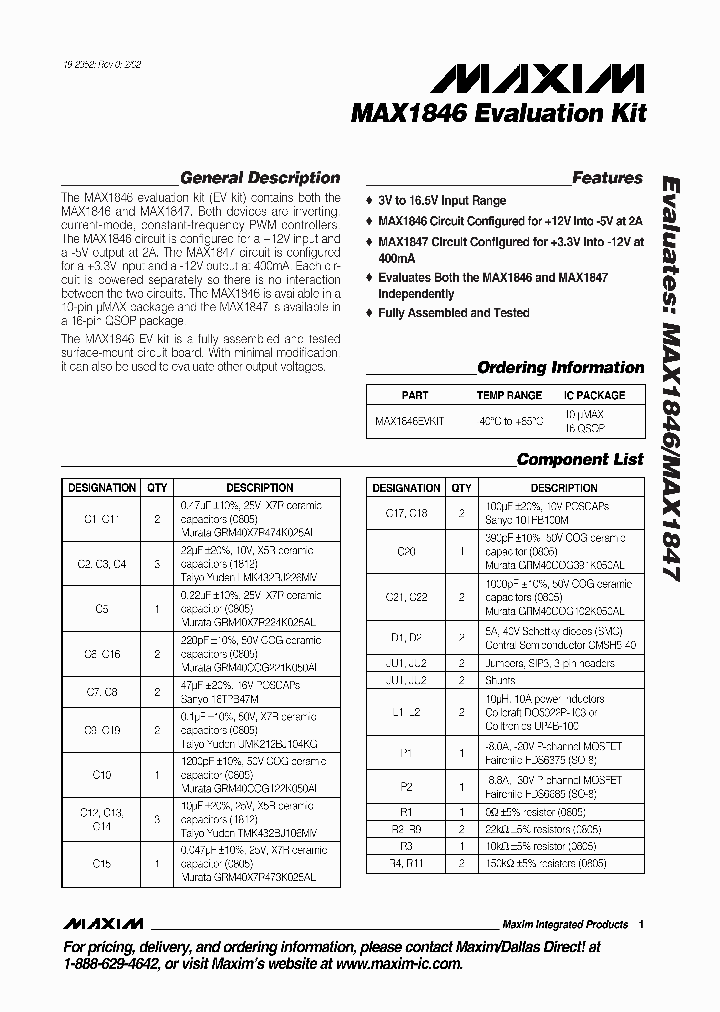MAX1846EVKIT_337419.PDF Datasheet