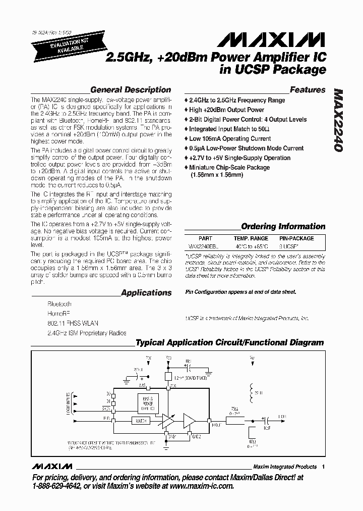 MAX2240EBL_357367.PDF Datasheet