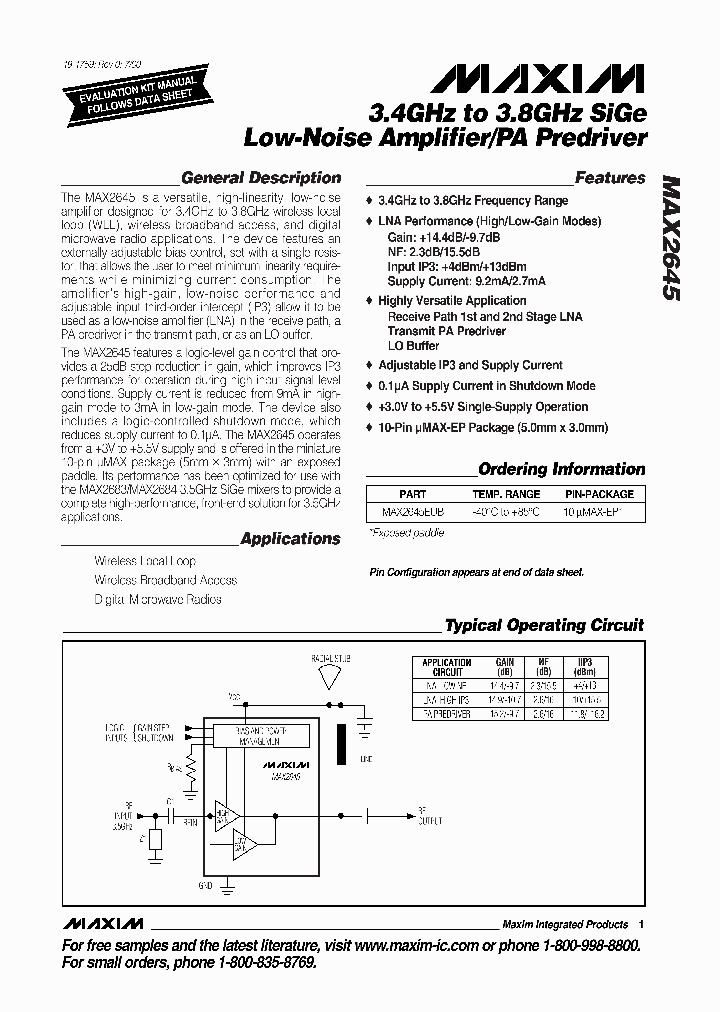 MAX2645_315376.PDF Datasheet