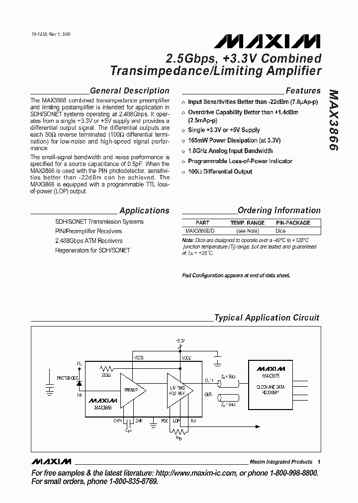 MAX3866_316971.PDF Datasheet