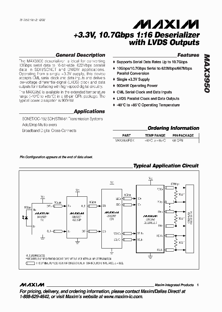 MAX3950_386092.PDF Datasheet