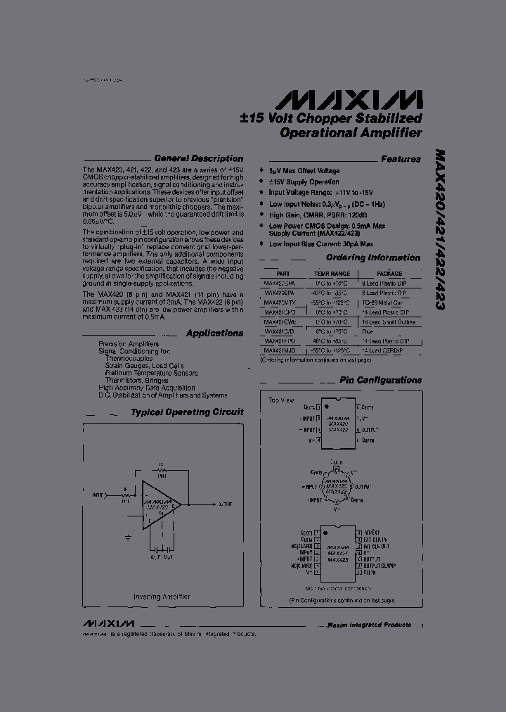 MAX420_47331.PDF Datasheet